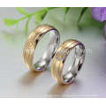 Hot sale imitation diamond valentine rings, plating gold rings for lover